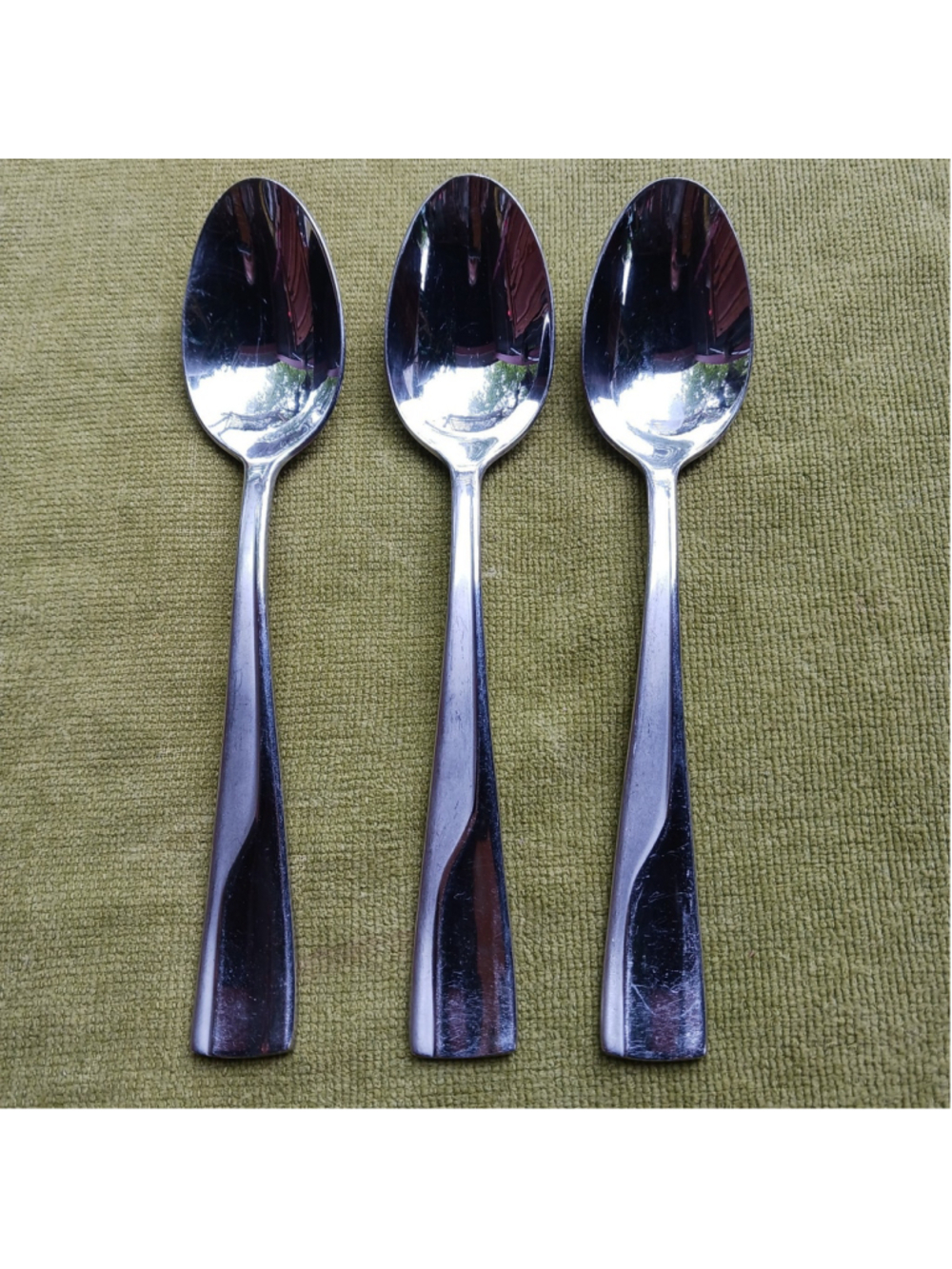 Oneida Splice Dinner Oval Bowl Soup Spoons Set of 3 Stainless Steel 7 Inch